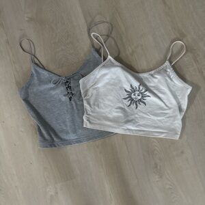 Stylish Gray and White Women's Tops